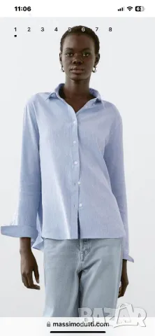 80 лв до 30.07!Massimo Dutti,лен100%,нежно синя риза, снимка 2 - Ризи - 50385907