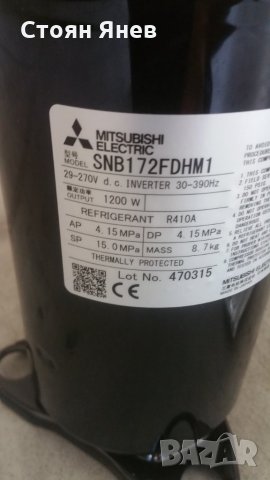 Хладилен компресор Mitsubishi SNB172FDHM1, снимка 5 - Други машини и части - 26232338