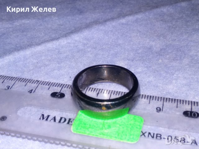 СТИЛЕН ФЕШЪН АРТ МАСИВЕН ПРЪСТЕН - ХАЛКА от ТИТАН с УСТОЙЧИВО ЧЕРНО ЛЪСКАВО ПОКРИТИЕ 26627, снимка 8 - Пръстени - 39747678