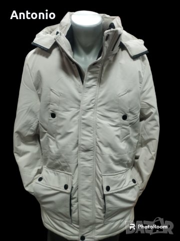 Мъжка шуба 7037 бяла модел 2024г.
