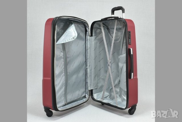 Комплект от 3 куфара в цвят бордо, снимка 2 - Куфари - 44114703