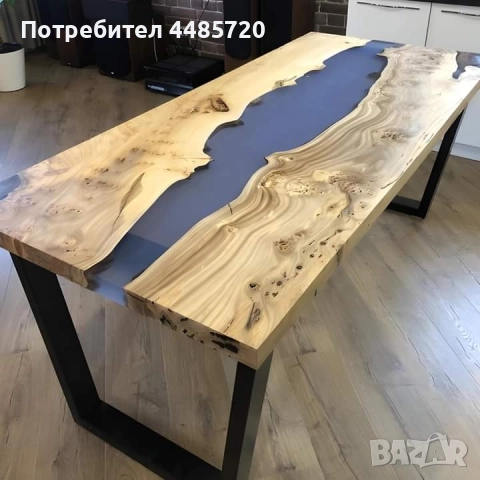 маси и плотове от масив с епоксидна смола, снимка 15 - Маси - 51596692