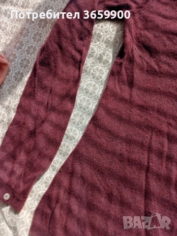 Дамска блуза, размер S-M, бордо, снимка 3 - Блузи с дълъг ръкав и пуловери - 53535494