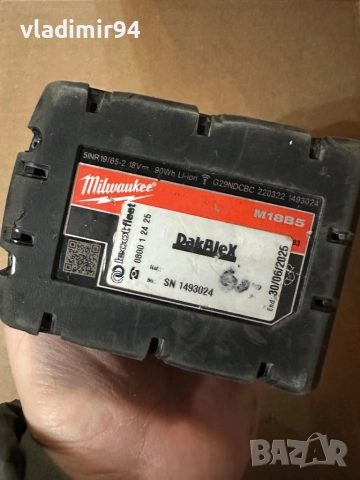 Milwaukee 5Ah батерия, снимка 3 - Други инструменти - 52976321