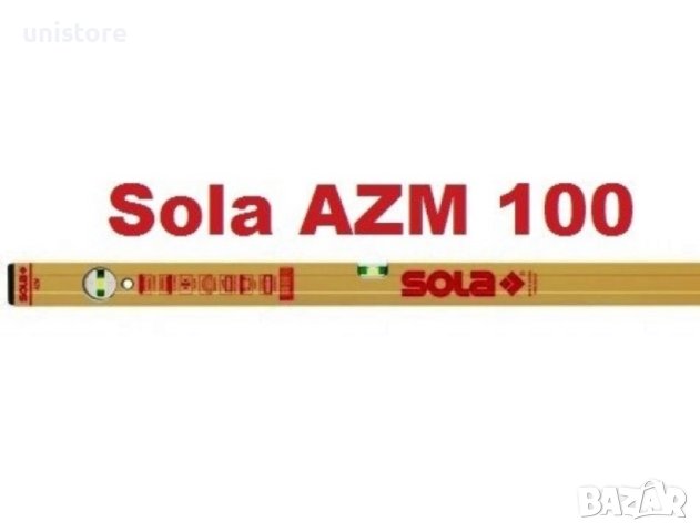 Магнитен алуминиев нивелир Sola AZM 100, снимка 2 - Други инструменти - 43756786