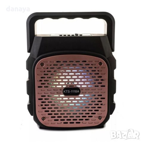 Блутут тонколона с вход за микрофон Bluetooth speaker USB FM SD AUX LED, снимка 8 - Тонколони - 26274950