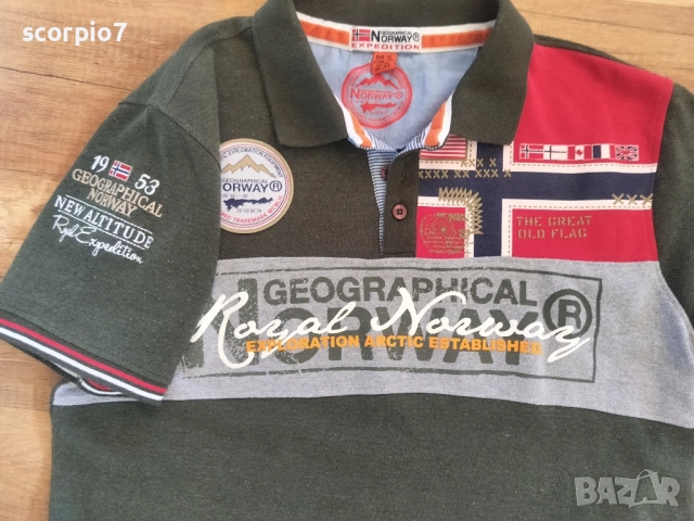 Тениска с яка Geographical Norway, снимка 8 - Тениски - 51542818