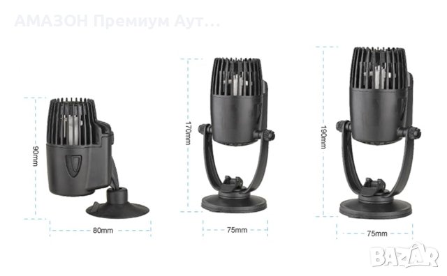 BPS 10000L/H Wave Maker циркулационна помпа 15W QL-300M за аквариуми BPS-6095, снимка 4 - Оборудване за аквариуми - 43317738