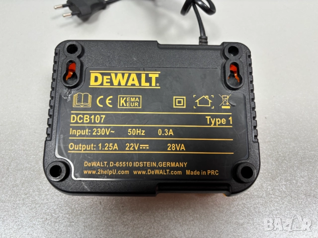 Зарядно устройство DeWALT за акумулаторни Li-Ion батерии 10.8-18 V, 230 V, DCB107, снимка 5 - Други инструменти - 52826855