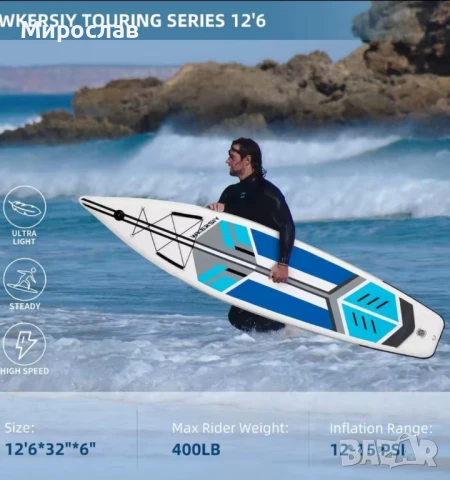 Професионален нов SUP Paddle board , снимка 11 - Водни спортове - 49531509