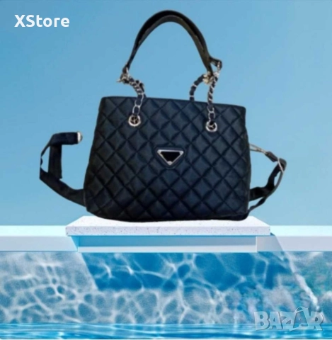 Стилна дамска ежедневна чанта с къса и дълга дръжка, снимка 2 - Чанти - 52583962