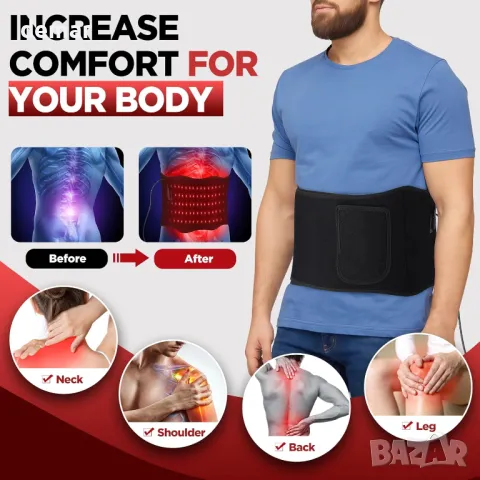 Масажен колан с червена светлина, 660nm и 850nm, 5 режима и 5 нива, снимка 7 - Други - 48979038