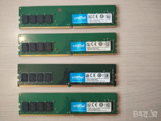 DDR4 32Gb - (4 x 8Gb) Crucial 2666MHz PC4-21300