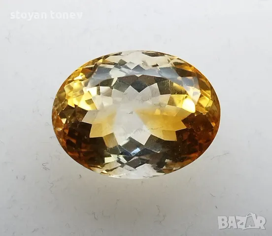 Рядък двуцветен цитрин с невероятен блясък и тегло 11.63кт.! Нов!, снимка 9 - Други - 47963465