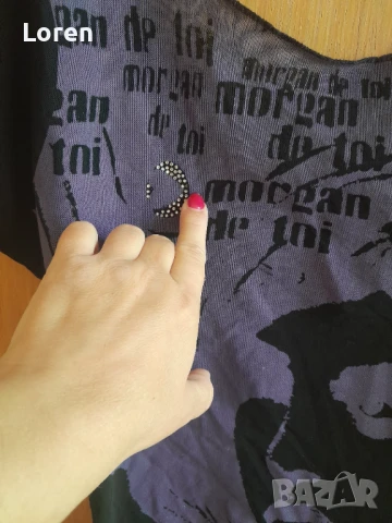 Подарявам!Интересна тениска с полугол гръб тюлена, снимка 4 - Тениски - 51097738