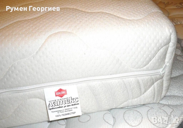 Двулицев латексов матрак 190х82х18 см със св0аляем калъф, снимка 4 - Матраци - 53591905