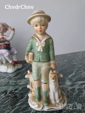 8бр малки порцеланови фигури/деца-музиканти-ученик/статуетки 12-17см, снимка 9 - Статуетки - 50289701