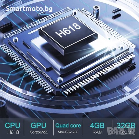 Тв бокс T95 MAX Android 12 2GB RAM 16GB ROM H618 Quad-Core Chipest 6K съвместим с 2.4/5G, снимка 3 - Приемници и антени - 44058091