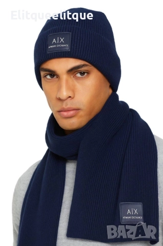 комплект шапка и шал в кутия Louis Vuitton polo hugo boss, снимка 2 - Шапки - 52199897