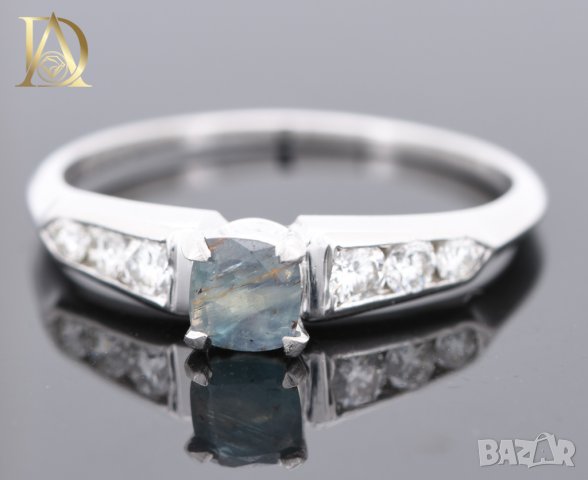 Нов Златен Пръстен с Естествен Александрит и Естествени Диаманти, снимка 3 - Пръстени - 44104469