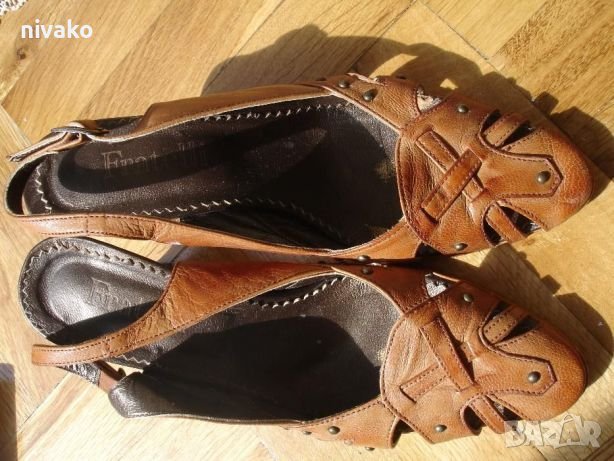 Продавам италиански дамски кожени обувки Fratelli, снимка 4 - Дамски обувки на ток - 38184645