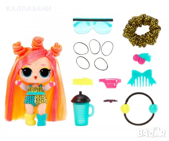 Кукла L.O.L. - 580348 - Hair! Hair! Hair!, червено/жълта коса и синьо/жълто облекло, снимка 2 - Кукли - 37290635