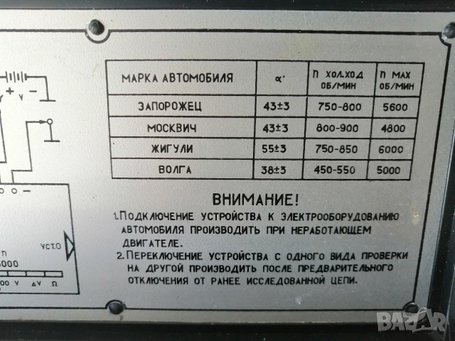 Ретро автомобилен тестер ТОР 01, снимка 3 - Друга електроника - 52606492