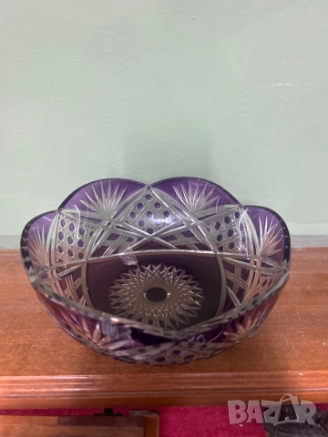 Кристална купа, снимка 2 - Антикварни и старинни предмети - 52290925