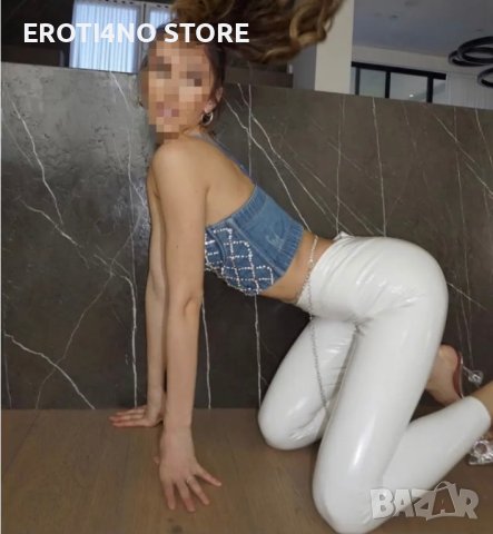 Лачен кожен латексов клин панталон