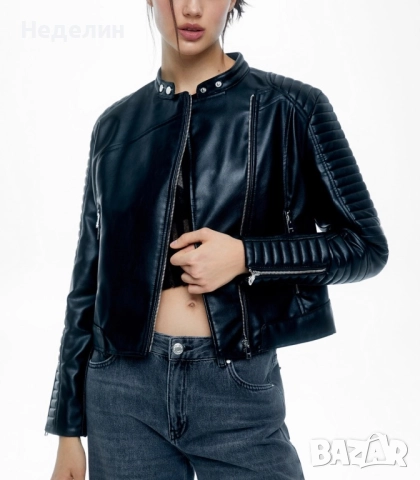 Кожено яке, снимка 2 - Якета - 52099452
