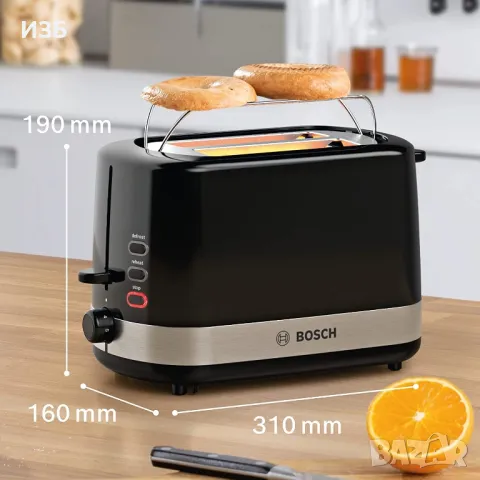тостер за филийки ,Bosch’ ComfortLine TAT6A513, снимка 3 - Тостери - 49065012