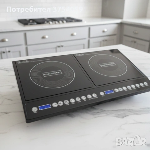 Двоен индукционен котлон Home Star HS-IND2002, снимка 4 - Котлони - 53078950