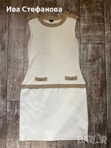 Стилна нова  класическа елегантна бяла рокля тип Chanel , снимка 2 - Рокли - 48228584