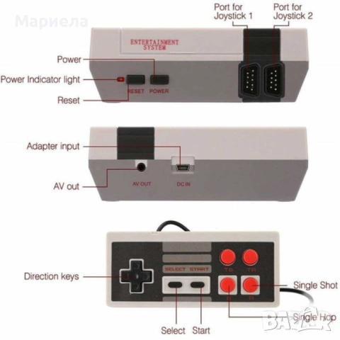 Класическа телевизионна ретро игра с 620 вградени игри, снимка 4 - PlayStation конзоли - 52463523