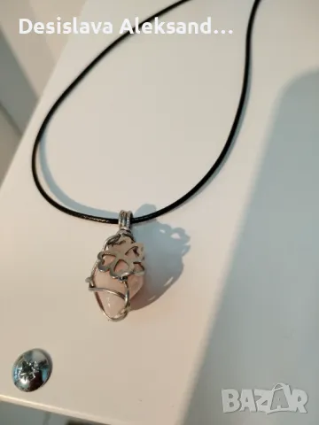 Висулка с морганит, моя ръчна изработка, много изгодно , снимка 4 - Колиета, медальони, синджири - 49960776