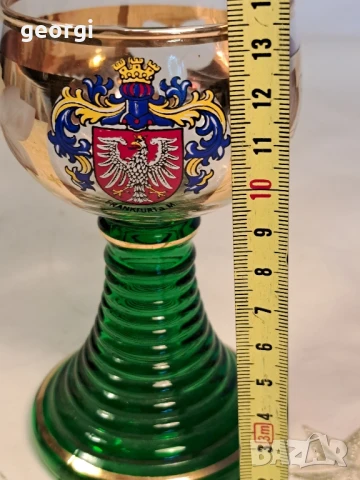колекционерска немска чаша с позлата , снимка 5 - Чаши - 50885946