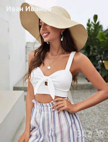 Стилен топ ,потник кроп , снимка 2 - Корсети, бюстиета, топове - 37808564