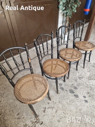 Антикварни 4 броя дървени столове Jacob & Joseph KOHN , снимка 4 - Антикварни и старинни предмети - 50641550