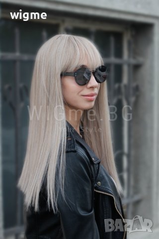 Дълга руса права перука с бретон Валерия, снимка 5 - Аксесоари за коса - 30918327