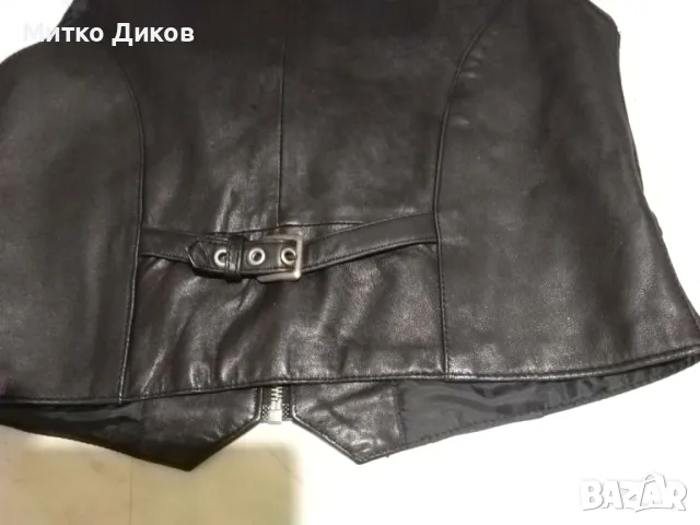 Елек женски рокерски размер С естествена кожа отличен, снимка 7 - Елеци - 49549294