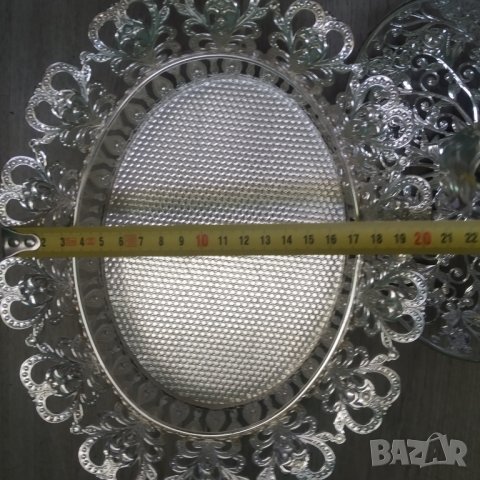 посребрена метална фруктиера,бонбониера, снимка 4 - Други ценни предмети - 39151664