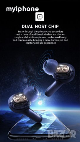 Безжични слушалки  4 микрофона Earbuds Bluetooth 5.1, снимка 4 - Слушалки и портативни колонки - 39775686