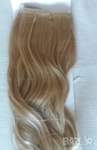 Изкуствена натурално руса вълниста коса, снимка 6 - Аксесоари за коса - 43439657