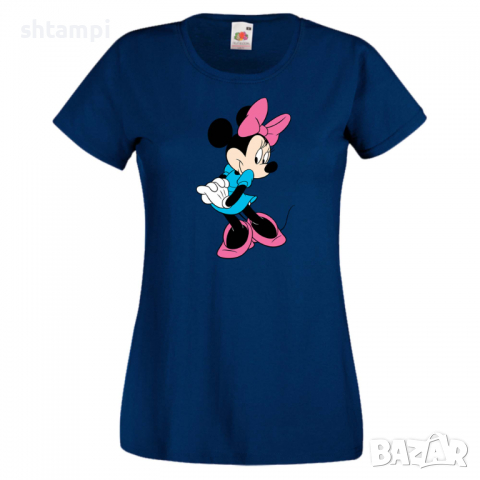 Дамска тениска Minnie Mouse 7 Подарък,Изненада,Рожден ден,, снимка 6 - Тениски - 36530791