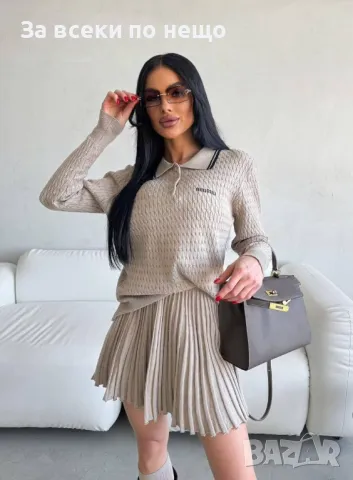 Дамска рокля фино плетиво Miu Miu - 2 налични цвята Код A318, снимка 2 - Рокли - 48033415