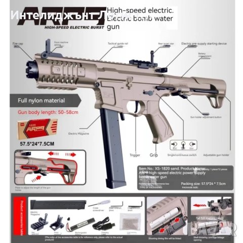 Gel blaster ARP9, автоматичен бластер с еденична и автоматична стрелба, снимка 2 - Електрически играчки - 43954487