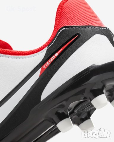 Футболни обувки NIKE JR LEGEND 10 ACADEMY FG/MG WHITE/BLACK-BRIGHT CRIMSON размер 37.5, снимка 9 - Футбол - 43555738