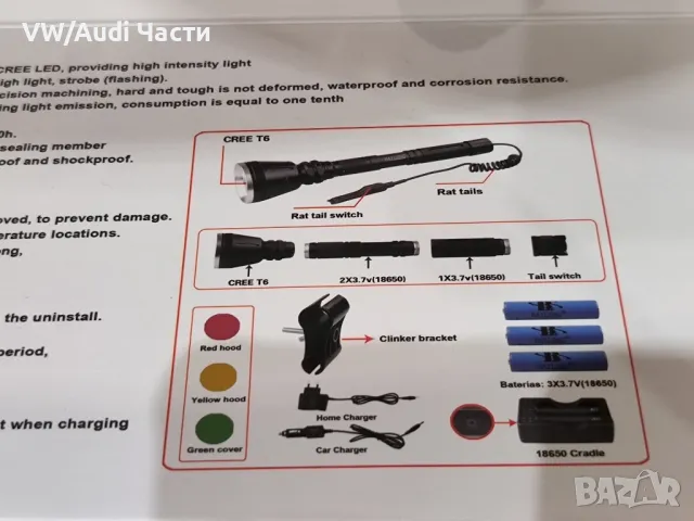 Ловен ЛЕД фенер фенерче, снимка 8 - Оборудване и аксесоари за оръжия - 49332745