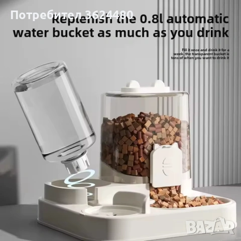 2в1 автоматична хранилка за домашни любимци 4601, снимка 6 - За кучета - 53451736