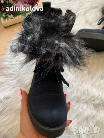 Нови боти/кубинки с пух, снимка 3 - Дамски боти - 38501777
